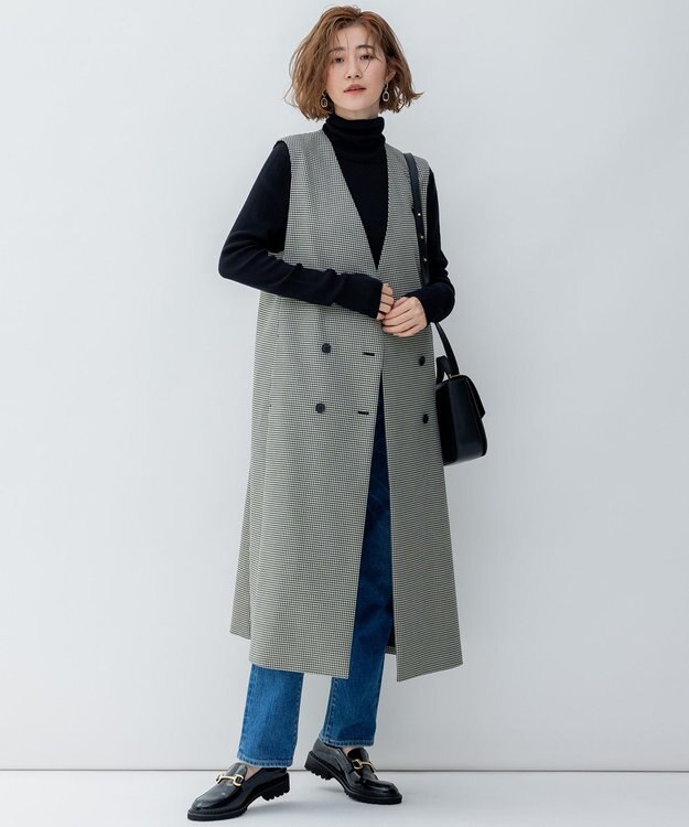 23区 ガラスフープピアス ダークブラウン系