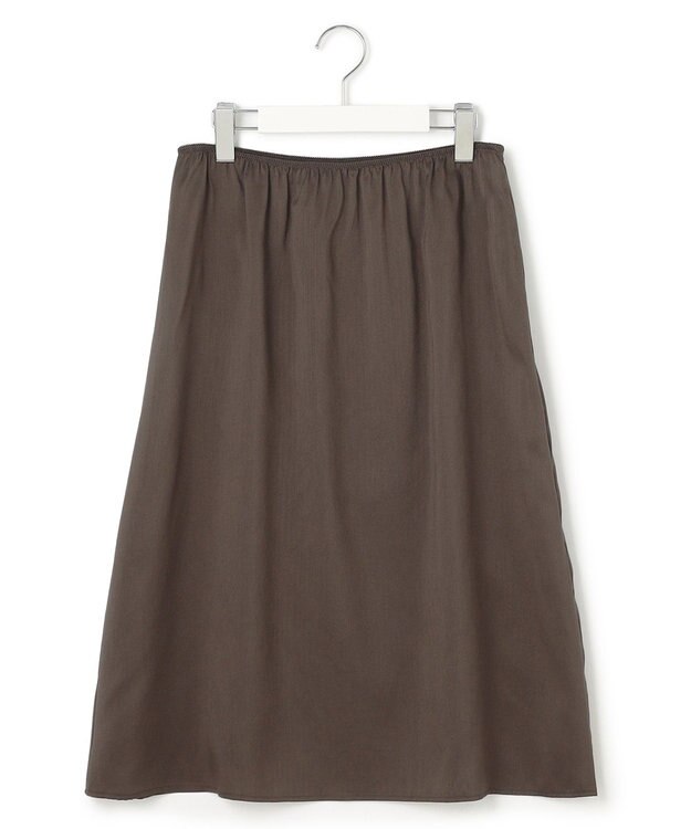 23区 【洗える】Ratti フラワーアートプリント ワンピース ダークブラウンxグレー