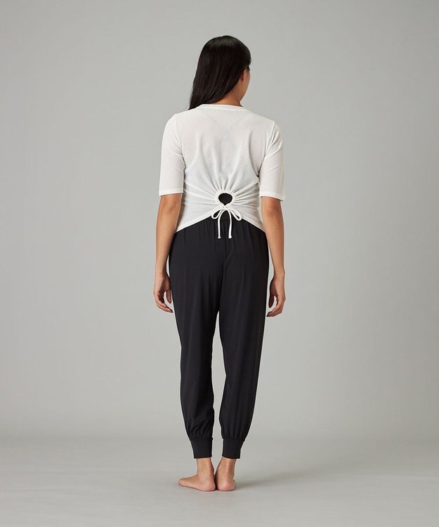 Chacott シアーワッフルハーフスリーブTシャツ オフホワイト