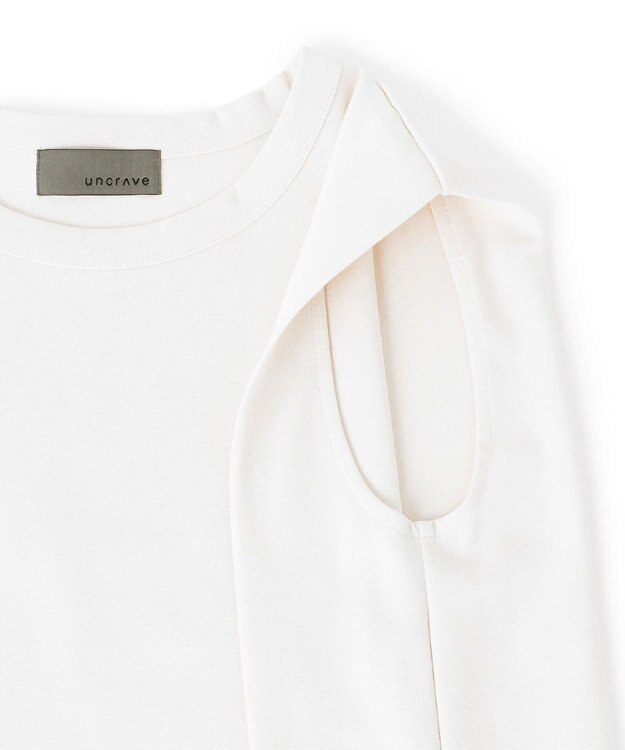 uncrave ダブルフェイスジャージー ノースリーブカットソー オフ