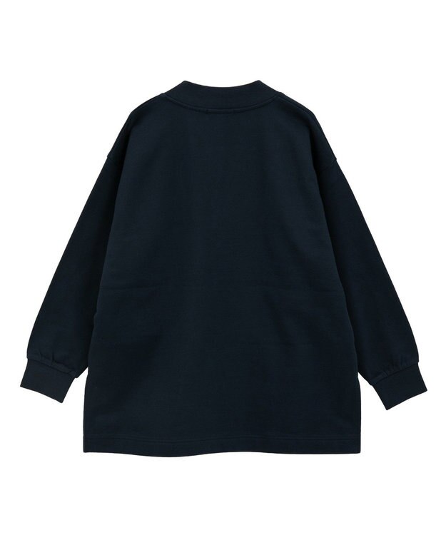 AMERICAN HOLIC Vネックサイドスリットロングスウェットプルオーバー/チュニック Navy