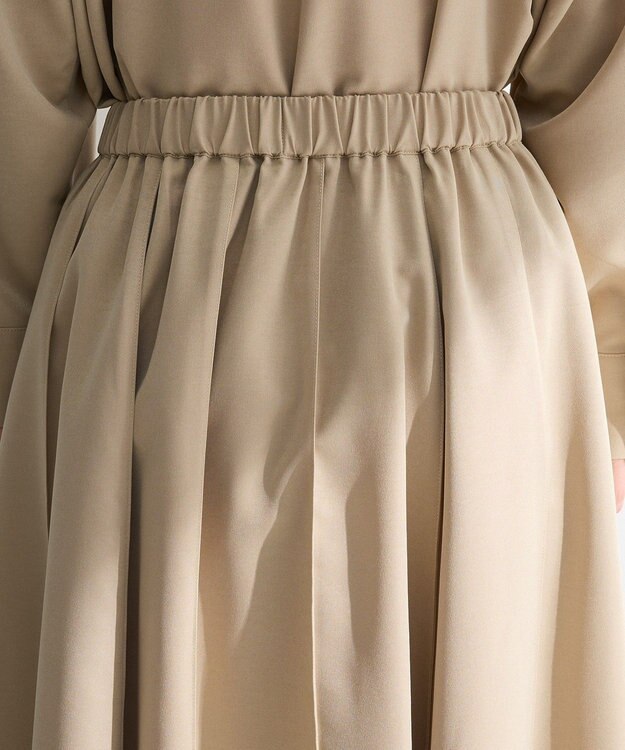 Green Parks ＳＥＴ２点スキッパーブラウス＋プリーツスカート Beige