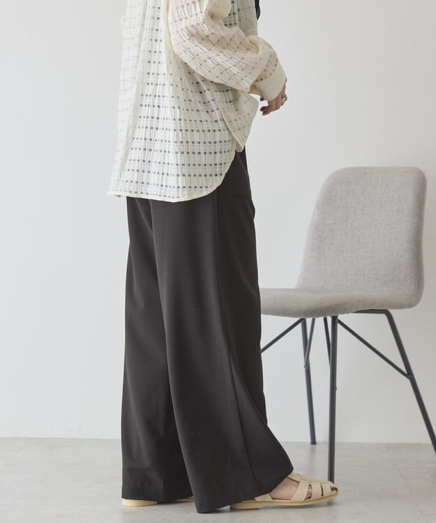 AMERICAN HOLIC 【イージーケア】ベイカーリラックスパンツ Black