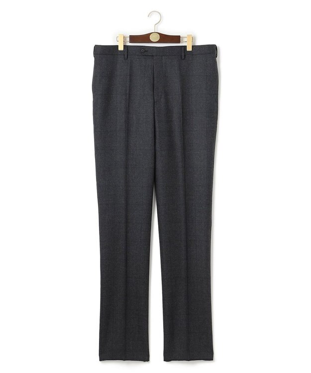 J.PRESS MEN 【KING SIZE】【ウォッシャブル可】トリートメントウール ストレッチグレナカートチェック スラックス グレー系4