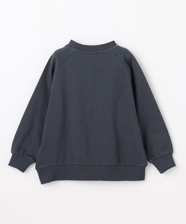 ANY KIDS ロゴプリント トレーナー チャコール