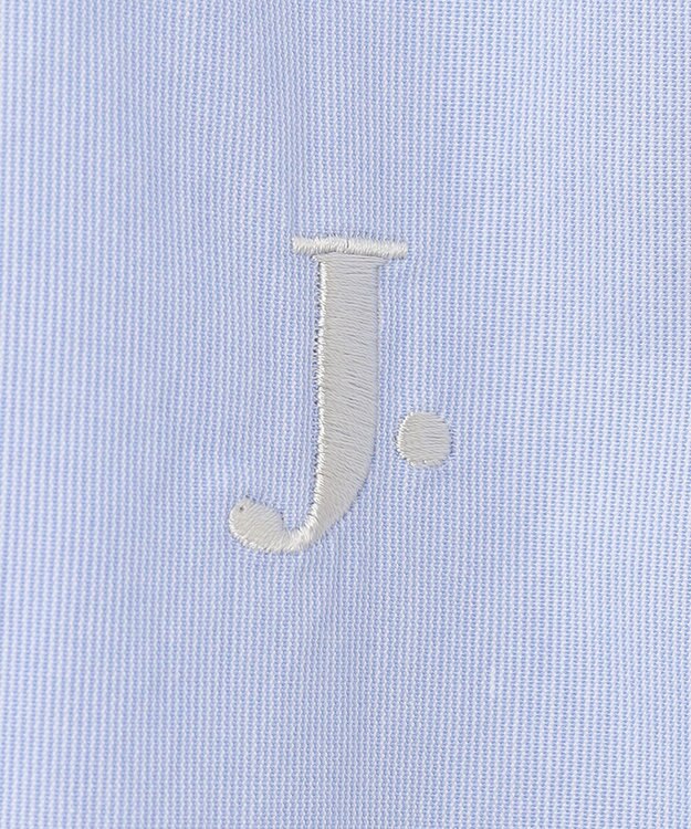 J.PRESS MEN 【WEB限定】ポプリンヘアラインJ刺繍シャツ/B.D サックスブルー系1