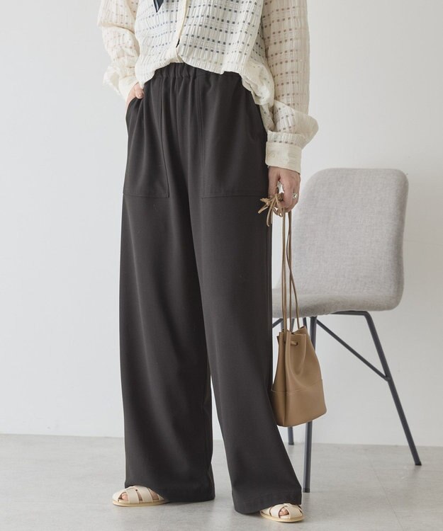 AMERICAN HOLIC 【イージーケア】ベイカーリラックスパンツ Black