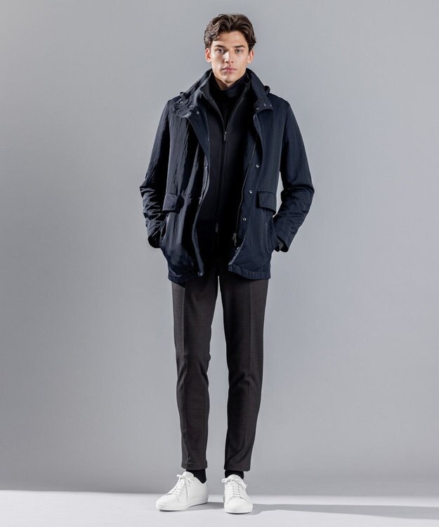 JOSEPH HOMME ナイロンスナバック　フードコート ブラック系