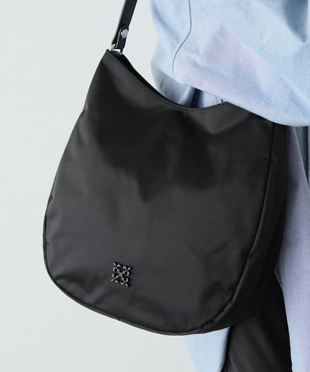 russet クラウズナイロン 縦長2WAYショルダーバッグ(CE-1623) Black