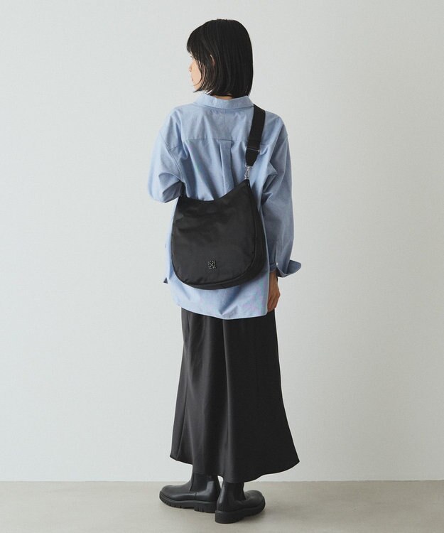 russet クラウズナイロン 縦長2WAYショルダーバッグ(CE-1623) Black