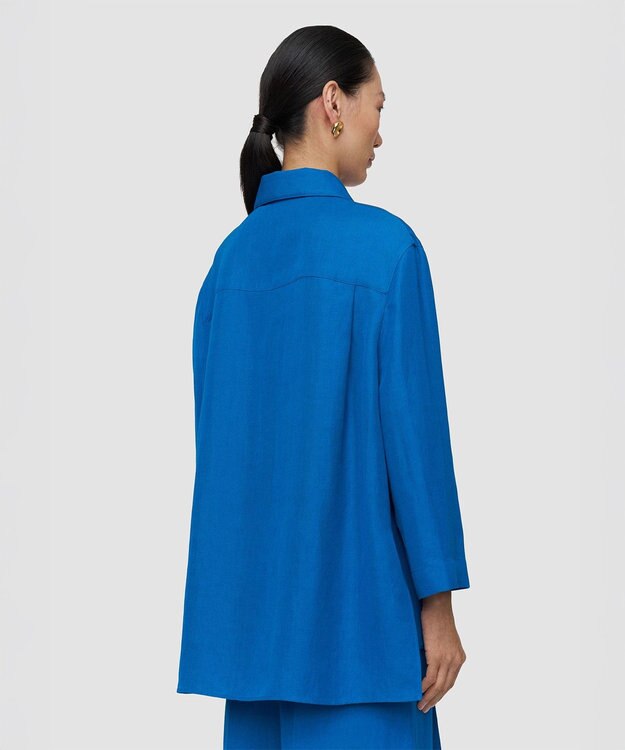 JOSEPH ヴィスコースリネン　シャツ Siam Blue