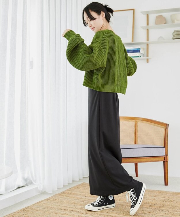 WEGO Vネックカラーカーディガン グリーン