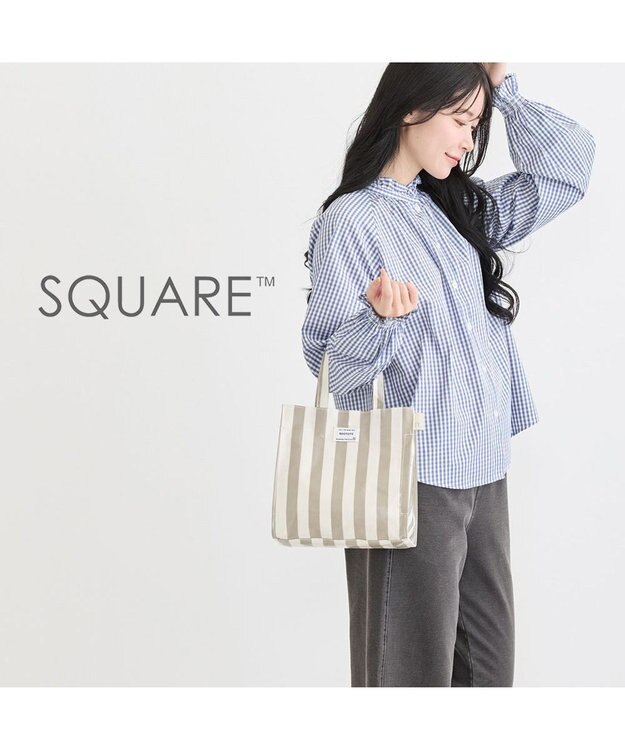 ROOTOTE 3530【ルートート】EU.スクエア.ラミネート-W 04：グレー・ホワイト