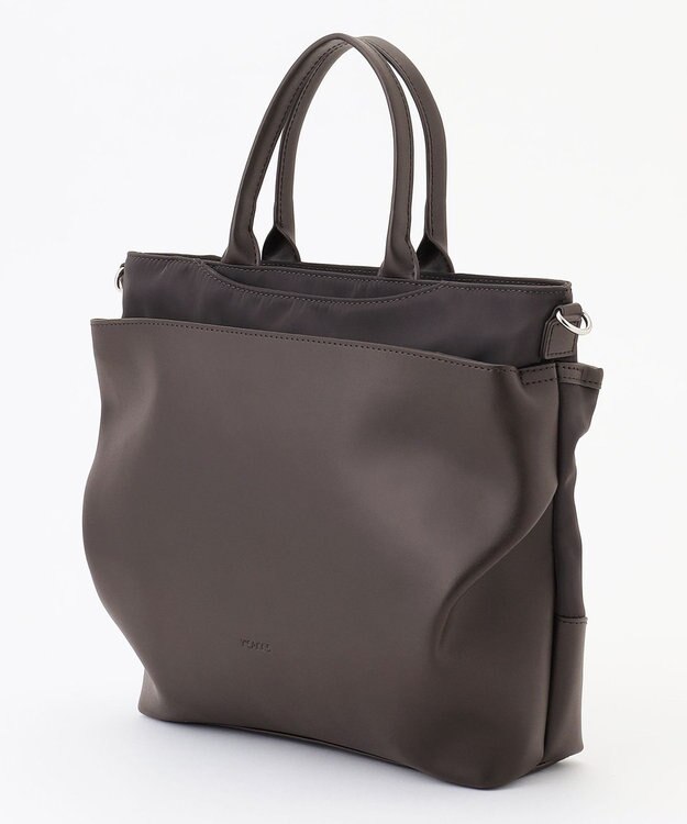 Y'SACCS シルキーリュクス2WAYトートバッグ ダークチョコ