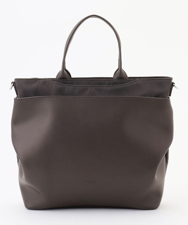 Y'SACCS シルキーリュクス2WAYトートバッグ ダークチョコ