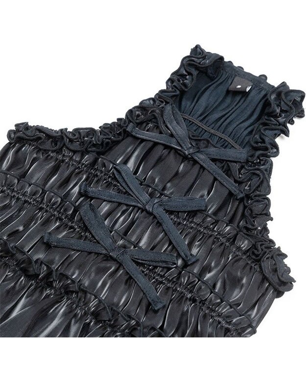 PET PARADISE cherircouture シャーリング キャミソール 《ブラック》 小型犬 ブラック