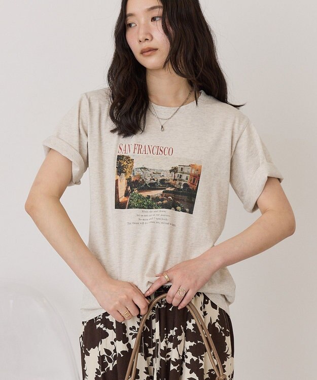 AMERICAN HOLIC SANFRANCISCO ロゴ＆フォトTシャツ Oatmeal