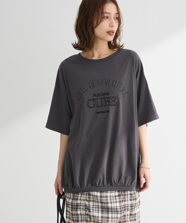 Green Parks 刺繍ロゴチュニック Charcoal Gray