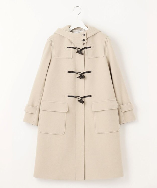 J.PRESS LADIES L Jackal 140s ソフトメルトン ダッフルコート ベージュ系