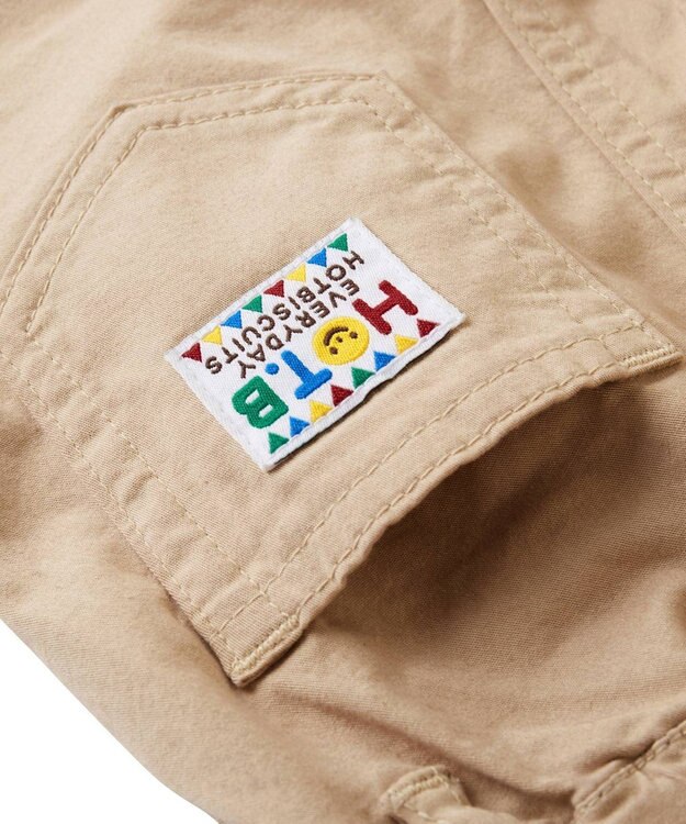 MIKI HOUSE HOT BISCUITS 【80-130cm】 ストレッチ素材 10分丈パンツ ベージュ