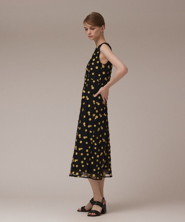 GRACE CONTINENTAL バイカラーレースワンピース ブラック