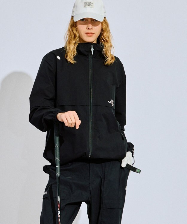 PW CIRCULUS 【撥水加工/ストレッチ】【MEN】2Way デタッチャブルブルゾン（長袖/半袖）  ゴルフ ブラック系