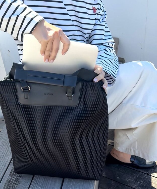 ROOTOTE 1157【トート＆リュック】LT.セオルー.ビジィ.タウニー-A 01：ブラック