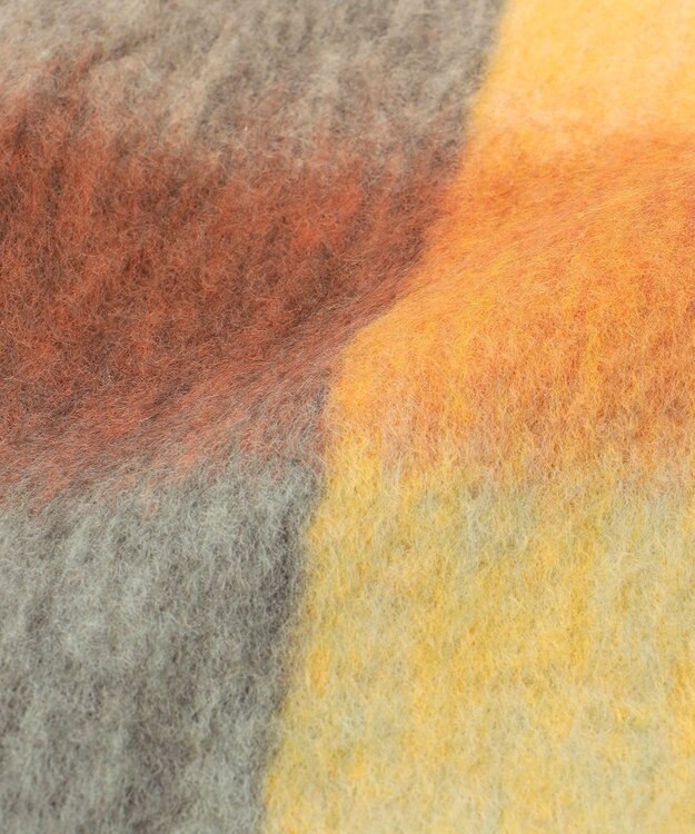 J.PRESS YORK STREET 【UNISEX】チェック シャギーストール/マフラー イエロー系3