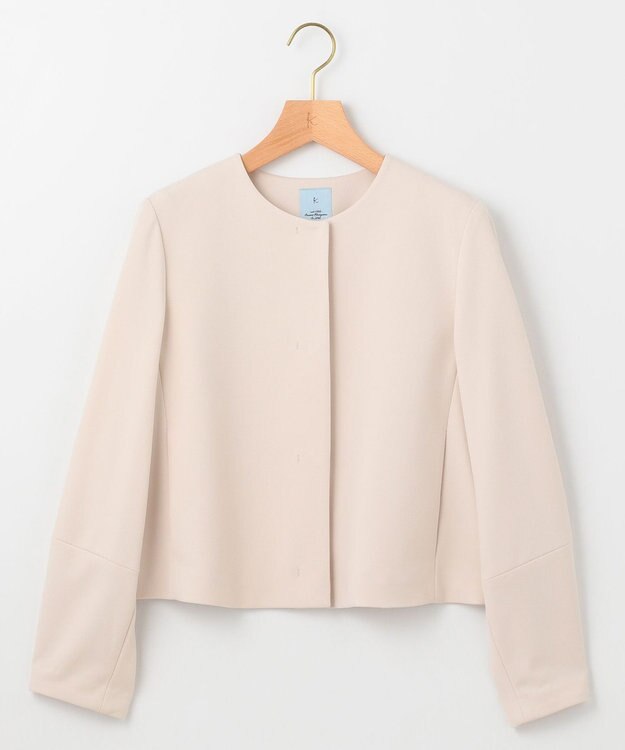 組曲 L 【KUMIKYOKU NAVY】コンフォータブルアムンゼン ノーカラージャケット サンドベージュ系