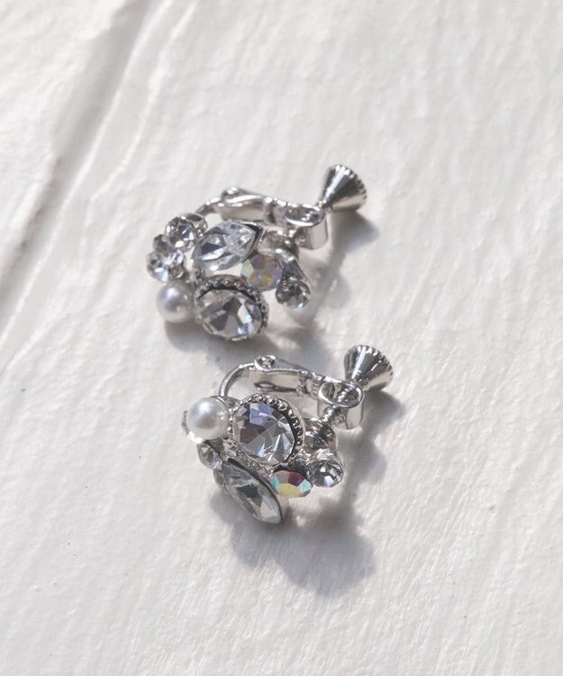 ANY SIS 【美人百花7月号掲載】ドロップストーン イヤリング シルバー