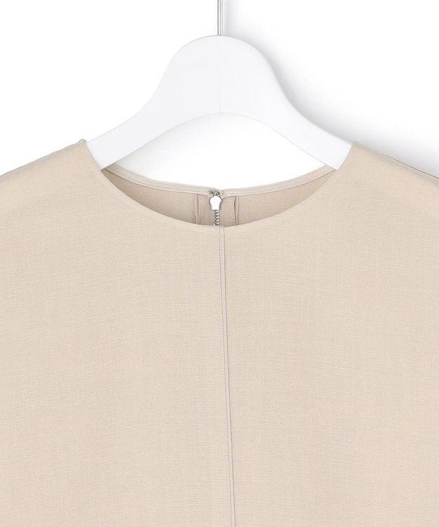 ICB L 【先行予約】 ドライアセテートスラブ フレンチスリーブワンピース サンドベージュ