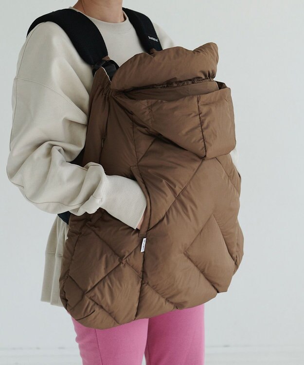 KWD 【簡易ギフト包装・日本製】BABY DOWN CAPE グリーンダウン ベビーダウンケープ ブラウン