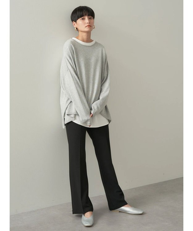 AMERICAN HOLIC ＢＩＧニットプルオーバー Light Gray Mixture