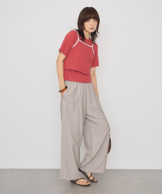 AMERICAN HOLIC 【2点セット】配色キャミ＋Tシャツ Red