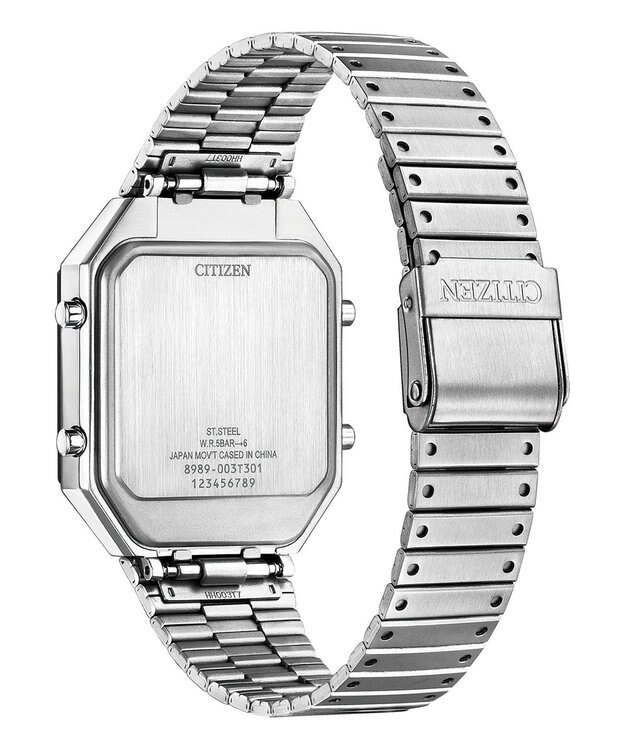 CITIZEN 【復刻デザイン】1982年の「サーモセンサー」を現代風にリバイバル 温度センサー搭載のコンビネーションウオッチ ブラック