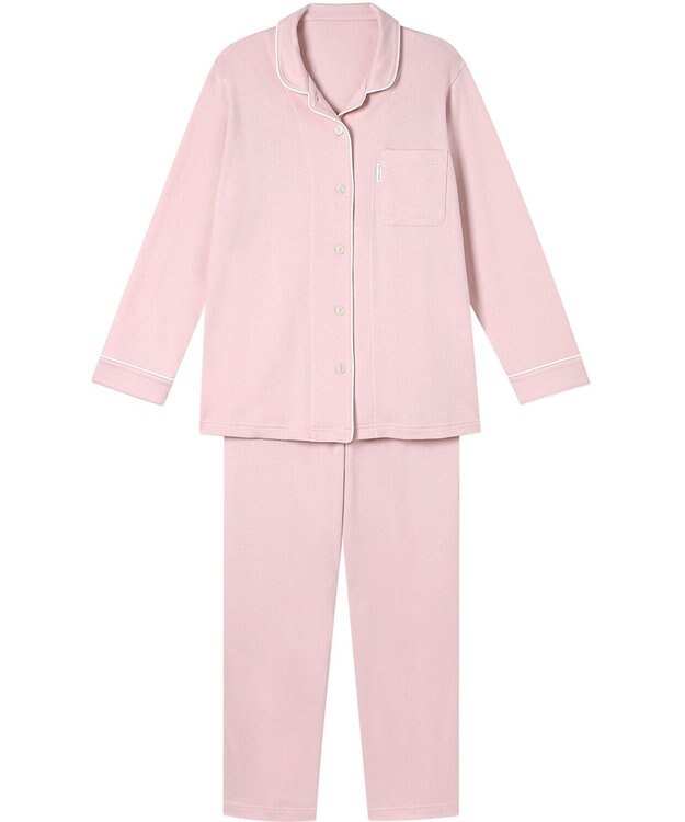 ワコール／睡眠科学 パジャマ 綿100%(本体) あったか 長袖 長ズボン レディース YDW450 睡眠科学／ワコール ピンク