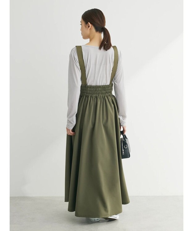 Green Parks ・Ｄｏｕｂｌｅ　Ｆｌａｇｓサスペンダーミリタリースカート Khaki