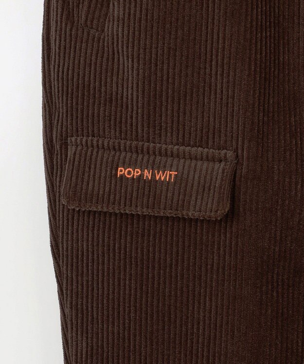 PW CIRCULUS 【WOMEN】コーデュロイ テーパードパンツ ダークブラウン系