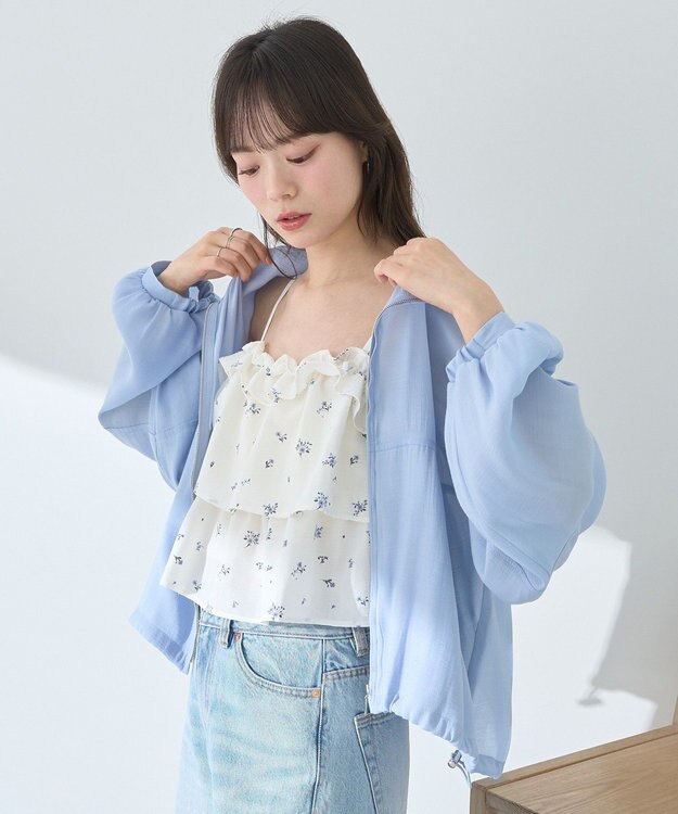 earth music&ecology シアージップパーカー Sax