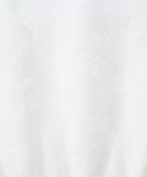 earth music&ecology 透かし花柄ブラウス Ivory