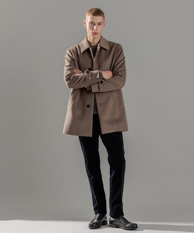 JOSEPH HOMME グロッシーウール　バルマカーンコート ベージュ系