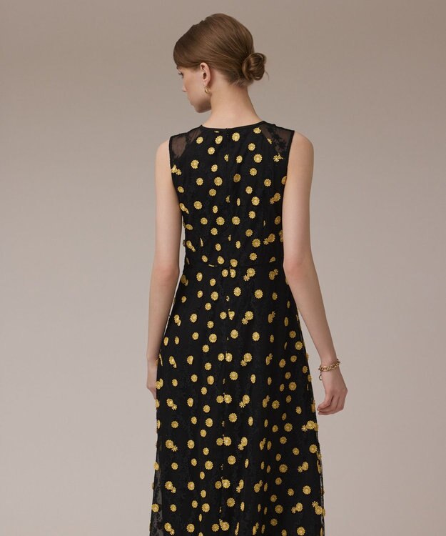 GRACE CONTINENTAL バイカラーレースワンピース ブラック