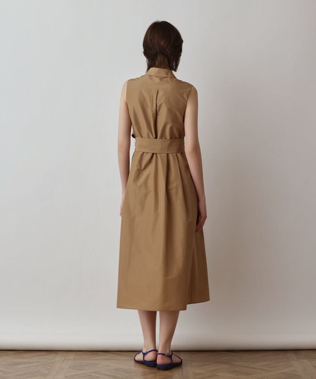 GRACE CONTINENTAL トリアセコットンワンピース キャメル