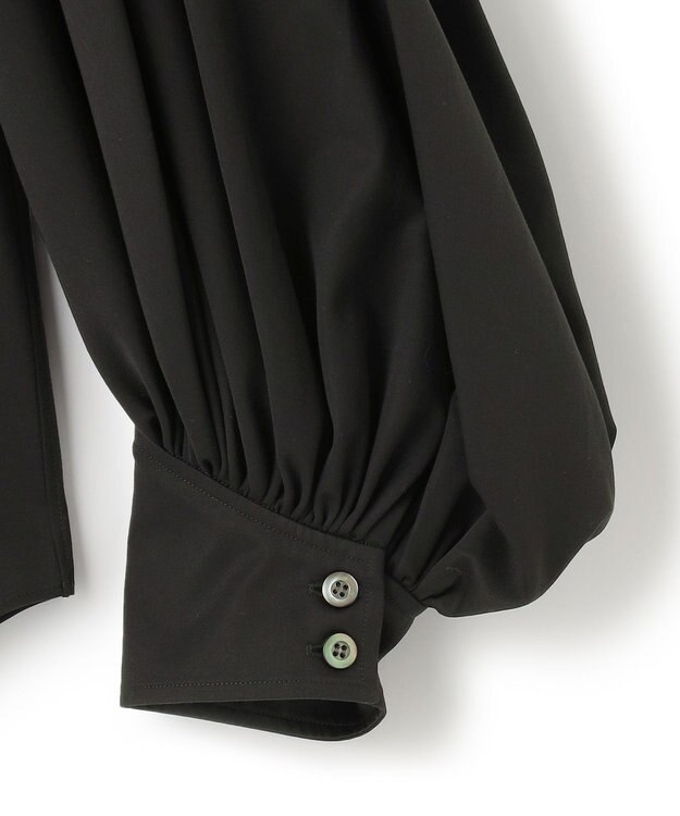 23区 【23区 lab.】ハイカウントコットン パフスリーブ シャツ ブラック系