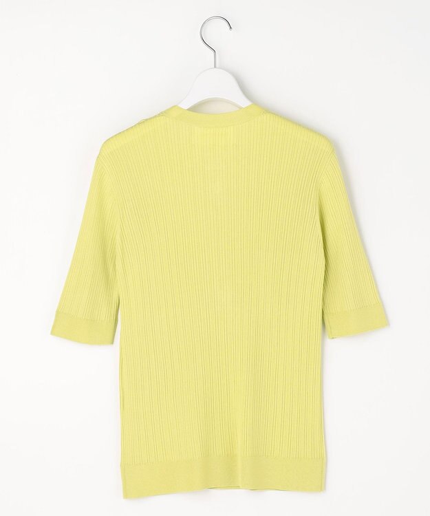 自由区 【カトリエムブーケ】Cotes melangees a la soie ヘンリーネックトップス グリーン