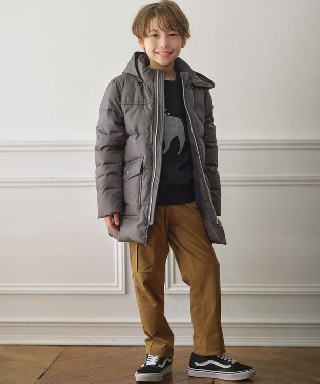 J.PRESS KIDS 【140-170cm】裏付き ストレッチ カーゴパンツ ベージュ系