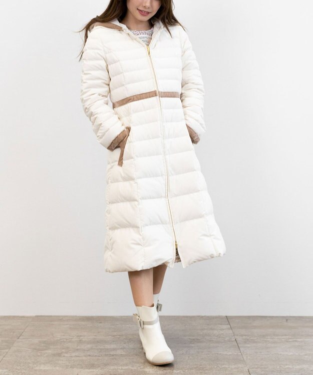 TOCCA HOLIDAY ロングダウンコート アイボリー系