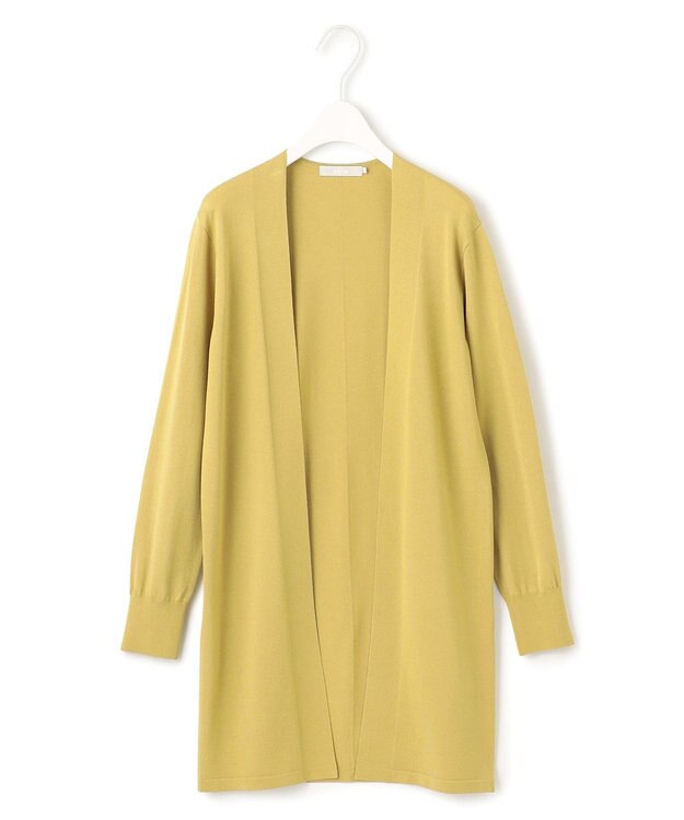 ICB 【洗える】シンセティックハイゲージ ロングカーディガン クリームカーキ系