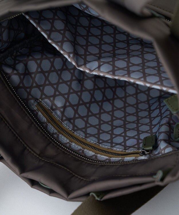 MIYABIYA LAQUOH【撥水加工】ミニマルナイロンリュックサック カーキ