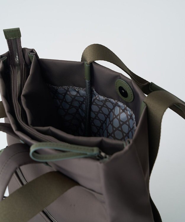 MIYABIYA LAQUOH【撥水加工】ミニマルナイロンリュックサック カーキ